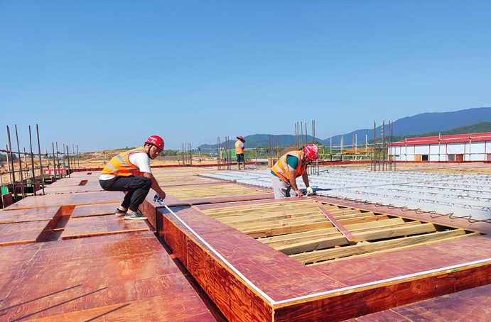 綠色建材科技產業(yè)園項目首批裝配式構件成功吊裝